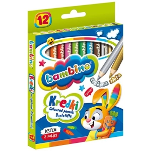 Kredki BAMBINO ołówkowe Jumbo 12 kolorów 15cm-296136