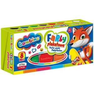 Farby plakatowe BAMBINO 20ml. - 8 kolorów-296142