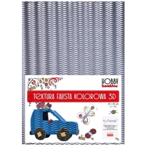 Tektura falista BAMBINO B4 25 x 35cm op.10 arkuszy - 3D złota / srebrna