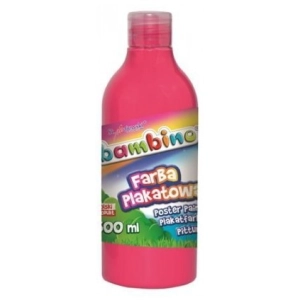 Farba plakatowa szkolna BAMBINO butelka 500ml. - żółta