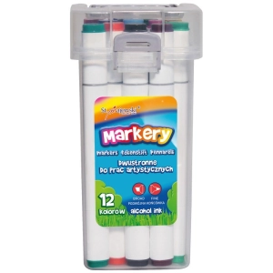 Markery artystyczne BAMBINO dwustronne 12 kolorów-296221