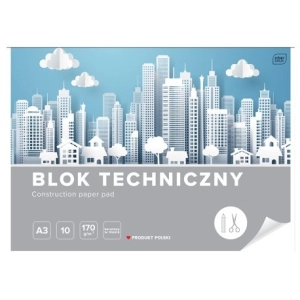 Blok techniczny INTERDRUK A3 biały-89216