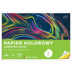 Blok zeszyt do wycinanek INTERDRUK B4 FLUO samoprzylepny