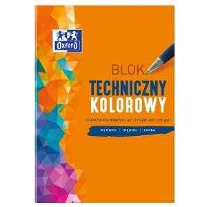 Blok techniczny OXFORD A3 10k. 225g. - kolorowy-323847