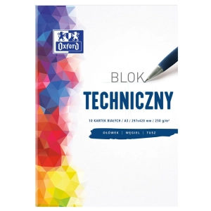 Blok techniczny OXFORD A3 10k. 250g. - biały-315363