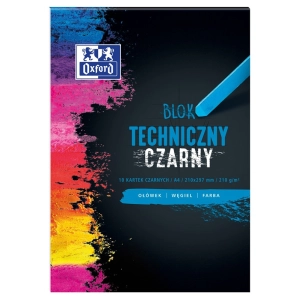 Blok techniczny OXFORD A4 10k. 210g. - czarny-315364