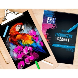 Blok techniczny OXFORD A4 10 kartek 210g. - czarny-296774