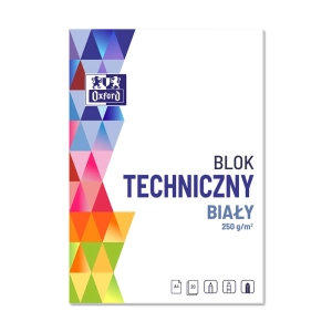 Blok techniczny OXFORD A4 10 kartek 250g. - biały-296780