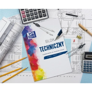 Blok techniczny OXFORD A4 10 kartek 250g. - biały-296785