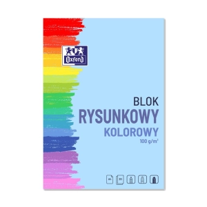 Blok rysunkowy OXFORD A4 10 kartek 100g. - kolorowy
