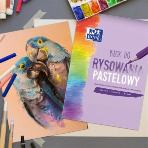 Blok rysunkowy OXFORD A4 10 kartek 100g. - pastelowy-296831