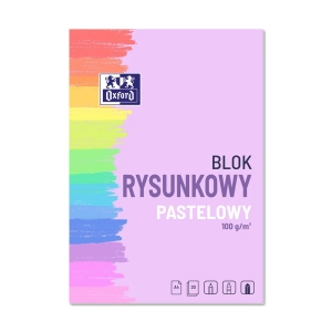 Blok rysunkowy OXFORD A4 10 kartek 100g. - pastelowy