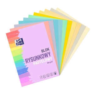 Blok rysunkowy OXFORD A4 10 kartek 100g. - pastelowy-296833