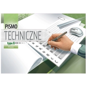 Blok Ćwiczymy pismo techniczne A4 KRESKA typ B - proste
