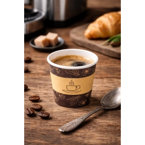 Kubek papierowy LOVE NATURE 250ml. op.50 - brązowy-296979