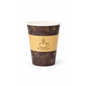 Kubek papierowy LOVE NATURE 250ml. op.50 - brązowy