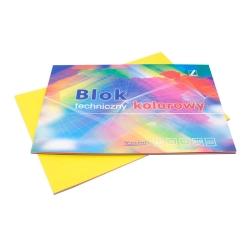 Blok techniczny KRESKA Vincent A4 12 kartek 210g. - kolorowy