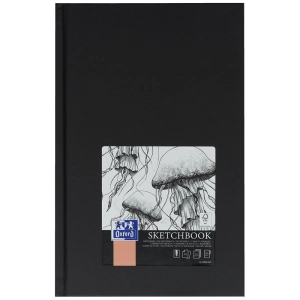 Szkicownik artystyczny OXFORD A5 96 kartek 100g szyty - czarny