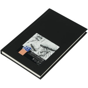 Szkicownik artystyczny OXFORD A5 96 kartek 100g szyty - czarny-297431