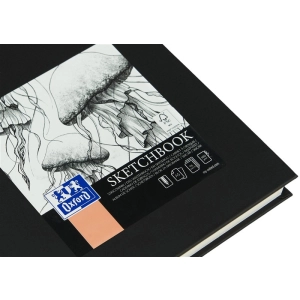 Szkicownik artystyczny OXFORD A5 96 kartek 100g szyty - czarny-297436