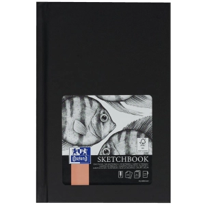 Szkicownik artystyczny OXFORD A6 96 kartek 100g szyty - czarny