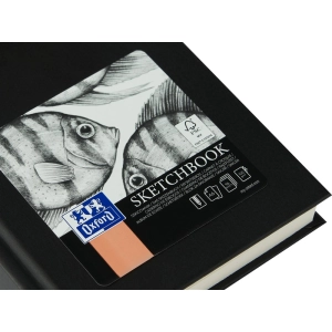 Szkicownik artystyczny OXFORD A6 96 kartek 100g szyty - czarny-297457