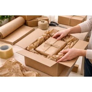 Papier pakowy prążkowany 105x126cm 1 ark. - gruby 100g.-297579