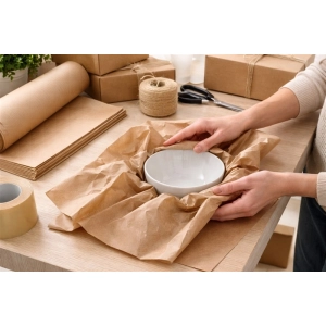 Papier pakowy prążkowany 105x126cm 1 ark. - gruby 100g.-297580
