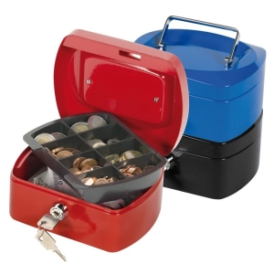Kasetka na pieniądze Q-CONNECT mała - czerwona -298088