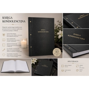 Księga kondolencyjna BARBARA A3 pion nitowana 100 kartek-298158