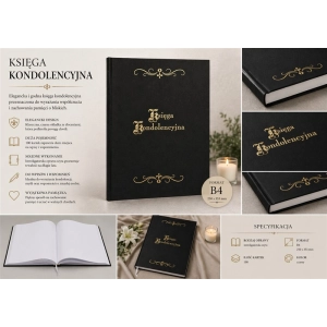 Księga kondolencyjna WARTA B4 100 kartek - czarna-298182