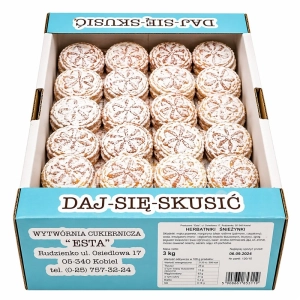 Ciastka ESTA herbatniki śnieżynki 3kg.