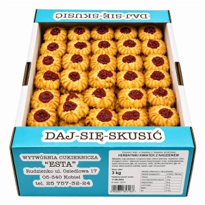 Ciastka ESTA kwiatek z nadzieniem 3kg.
