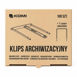 Klips archiwizacyjny KOMI zaczep op.100 9091-298234