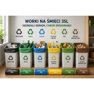 Worki na śmieci LDP grube 35 litrów 50szt. - czarne-298279