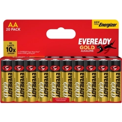Baterie EVEREADY GOLD from ENERGIZER, AA, LR6, 1,5V, DHP20 EU, 20 szt.