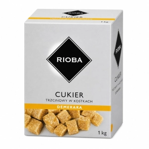 Cukier RIOBA trzcinowy kostka 1kg.