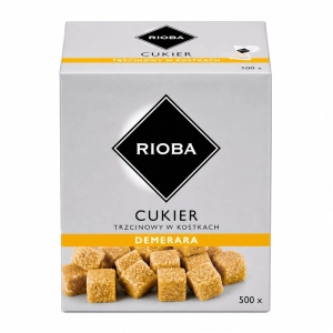 Cukier RIOBA trzcinowy kostka 500g