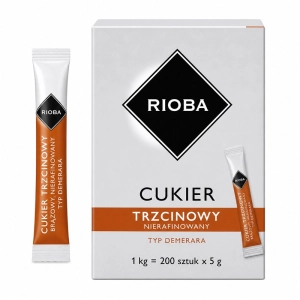 Cukier RIOBA trzcinowy w saszetkach 5g. op.200