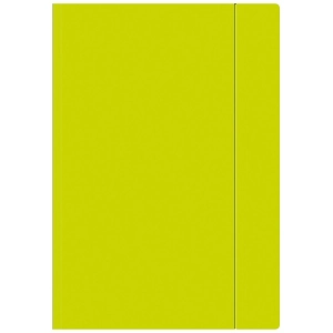 Teczka z gumką INTERDRUK A4 kolorowa - fluo limonkowa