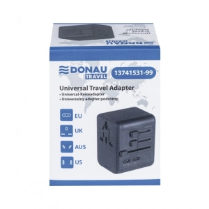 Adapter podróżny DONAU TRAVEL 521, czarny-299442