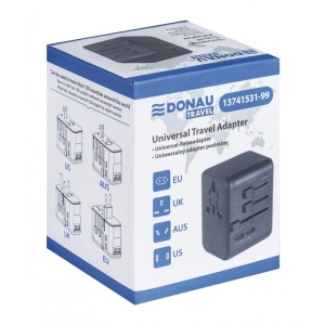Adapter podróżny DONAU TRAVEL 521, czarny-299444