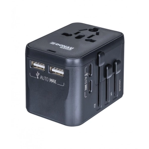 Adapter podróżny DONAU TRAVEL 521, czarny-299446