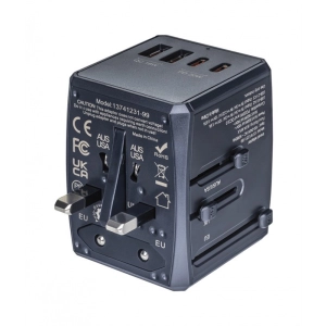 Adapter podróżny DONAU TRAVEL 904, szybkie ładowanie, czarny-299462