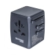 Adapter podróżny DONAU TRAVEL 904, szybkie ładowanie, czarny