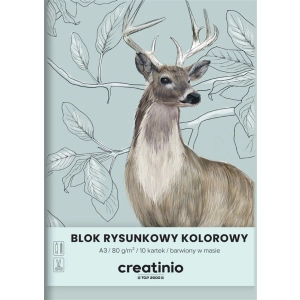 Blok rysunkowy TOP-2000 Creatino A3 10 kartek 80g. - kolorowy