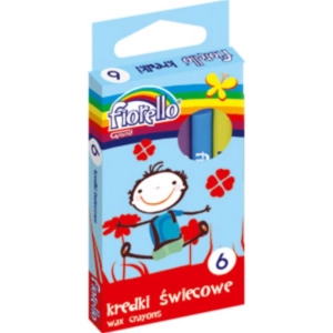 Kredki FIORELLO świecowe op.6 kolorów-302480