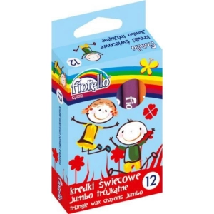 Kredki FIORELLO świecowe Jumbo op.12k. - trójkątne-302488