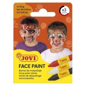 Kredki do malowania twarzy JOVI Scary, 3x5,6g, 3 szt. - mix kolorów