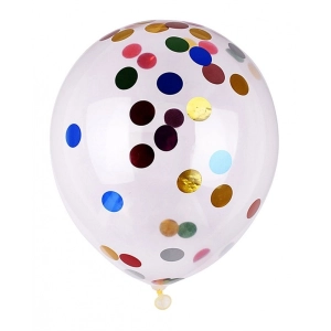 Zestaw balonów PARTY GO, z konfetti, 25cm, 6 szt., mix kolorów